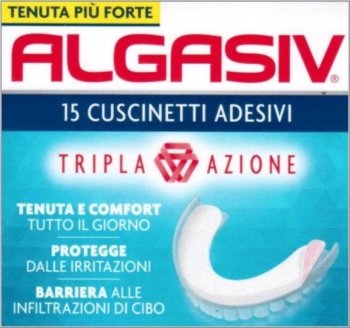 Algasiv Cuscinetti Adesivi Per Protesi Inferiore 15 Pezzi
