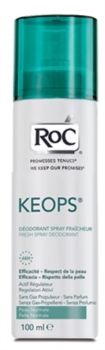RoC Keops Deodorante Spray Fresco Regolatori Attivi Senza Profumo 100 ml