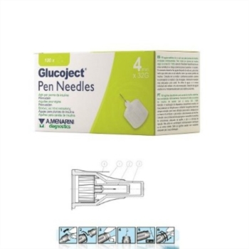 Menarini Glucoject Pen Needles G32 4 mm Aghi Sterili per Penna 100 pezzi