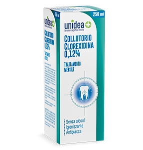Unidea Collutorio alla Clorexidina 0,12% Trattamento Mensile 250 ml