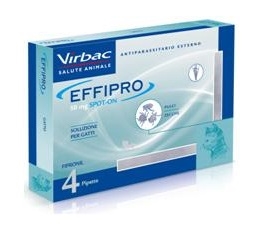 Virbac Effipro Spot On Antiparassitario per Gatti 4 Pipette