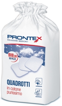 Safety Prontex Quadrotti in Cotone Idrofilo 50 pezzi