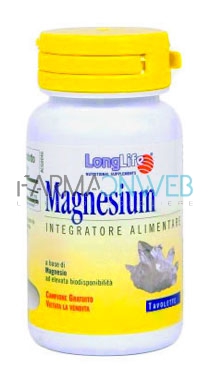 Long Life Linea Benessere dell'Organismo Integratore Magnesium188 100 Compresse