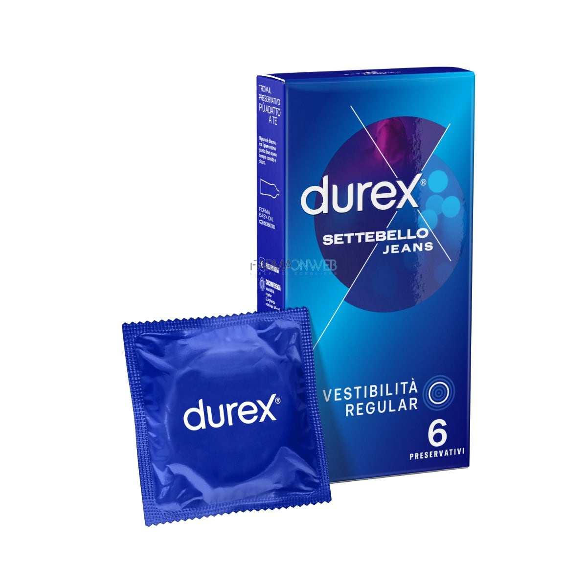 Durex Linea Classic Jeans Vestibilit Easy On Confezione con 6 Profilattici