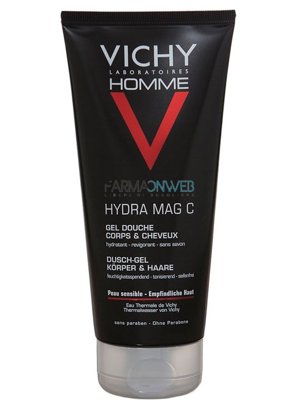 Vichy Homme Hydra Mag C+ Gel Doccia Detergente Corpo Uomo 200 ml