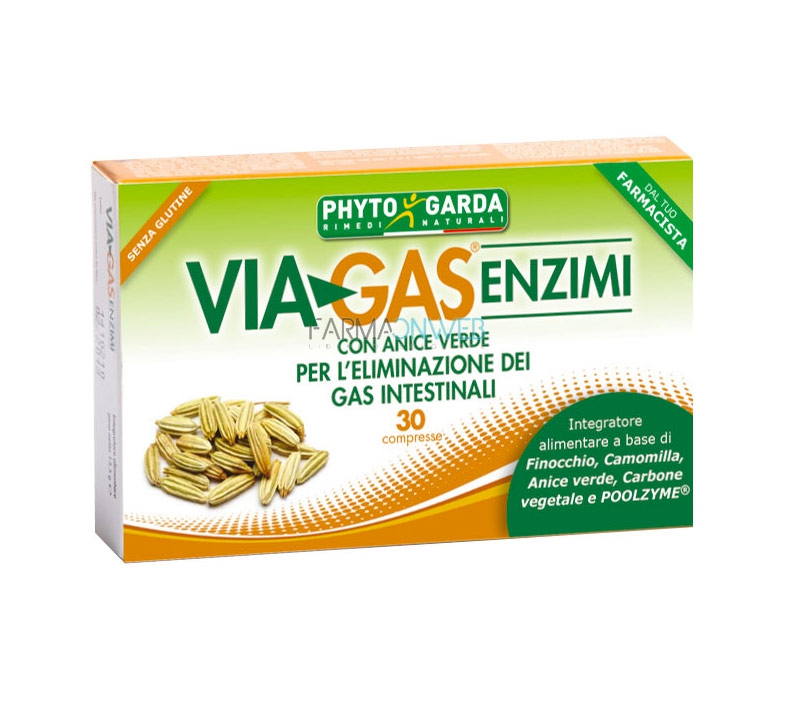 Via Gas Enzimi Integratore Alimentare 30 Compresse