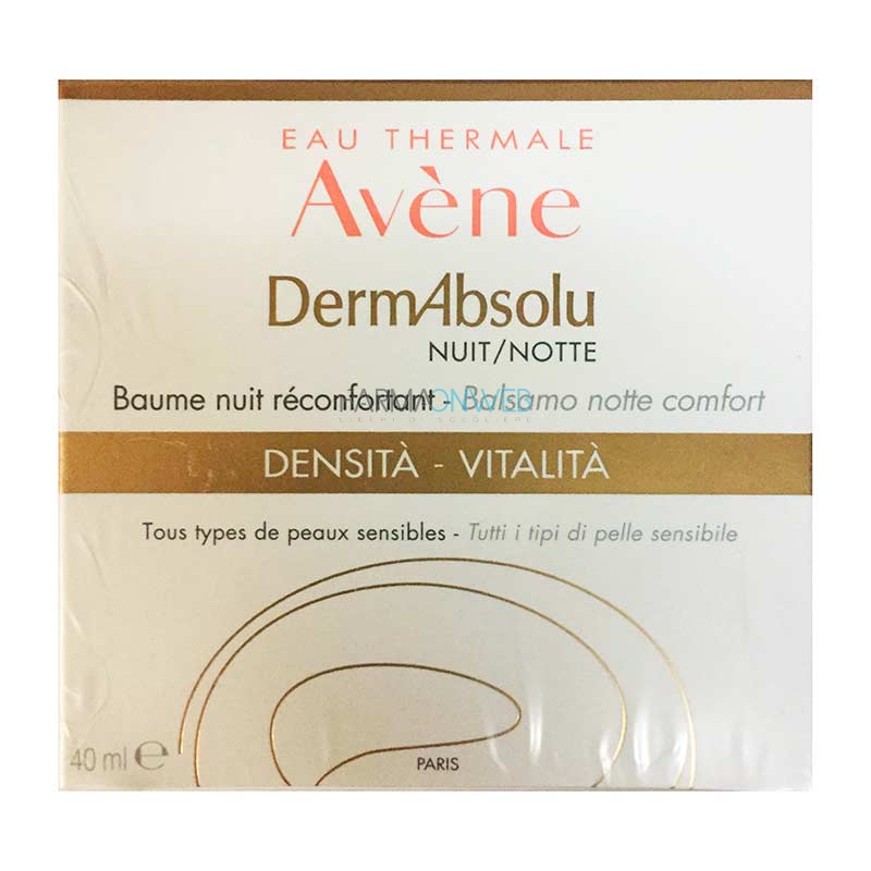 Avene Linea DermAbsolu Crema Notte Viso Levigante Lenitivo Antiet 40 ml